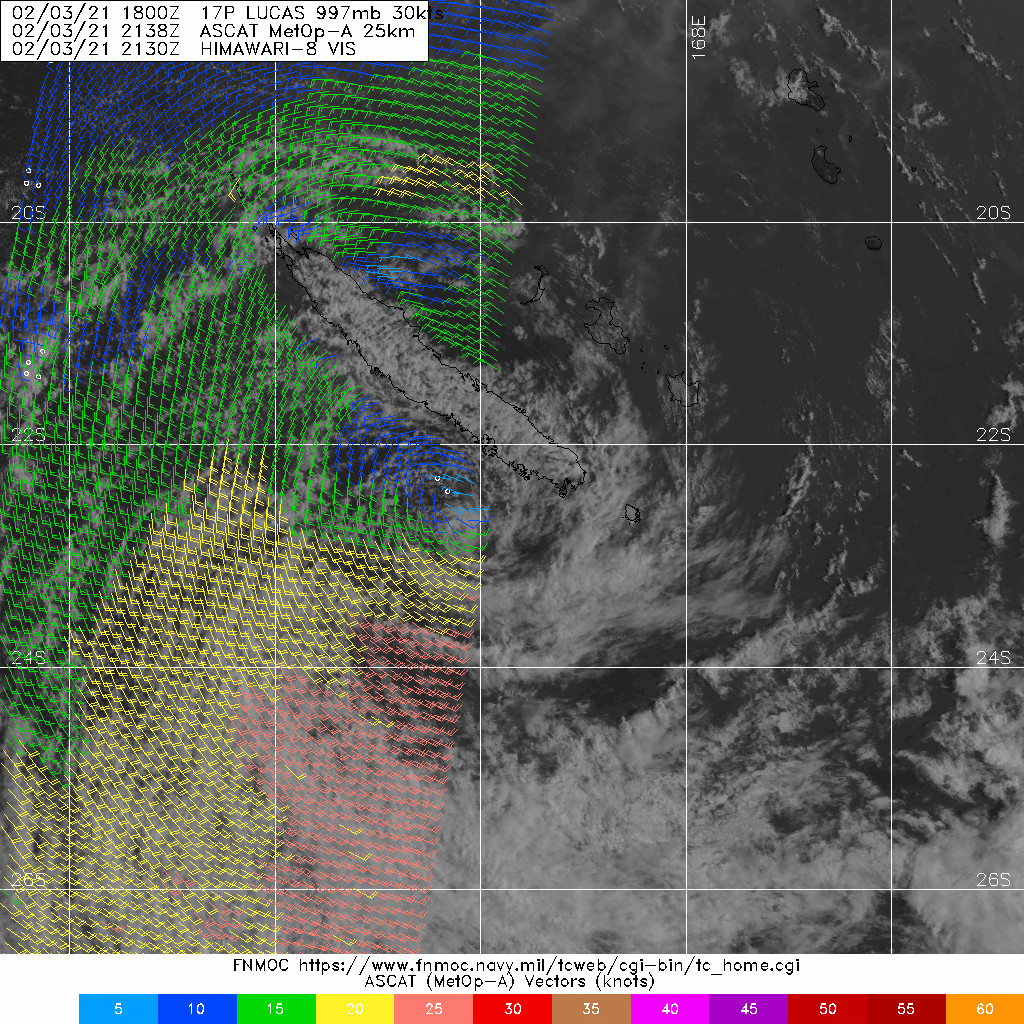 REMNANTS 17P(LUCAS). 03/2138UTC. ASCAT.