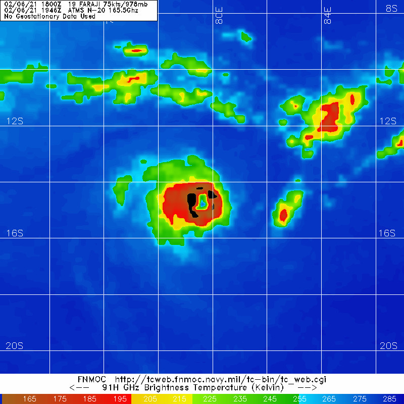19S(FARAJI). 06/1946UTC. MICROWAVE DEPICTS A VERY COMPACT SYSTEM WITH A WELL DEVELOPED EYE FEATURE.
