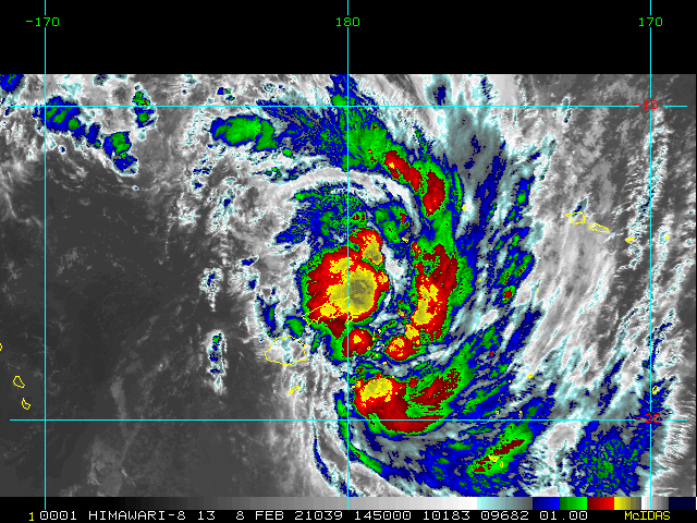 INVEST 92P. 08/1450UTC. ANIMATED ENHANCED INFRARED SATELLITE IMAGERY DEPICTS FLARING, DEEP CONVECTION SURROUNDING A BROAD AREA OF LOW LEVEL CIRCULATION.