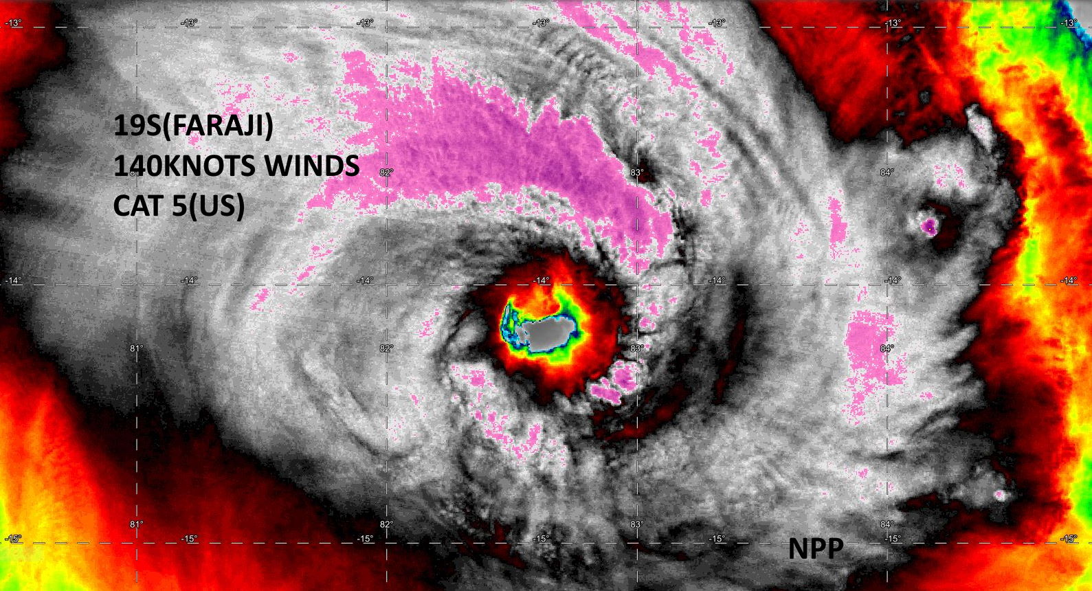 19S(FARAJI). 08/1958UTC. NPP. 19S(FARAJI). 08/1958UTC. NPP.