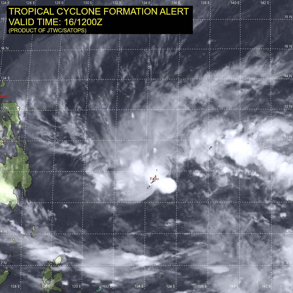 INVEST 91W: 16/12UTC. INVEST 91W: 16/12UTC.