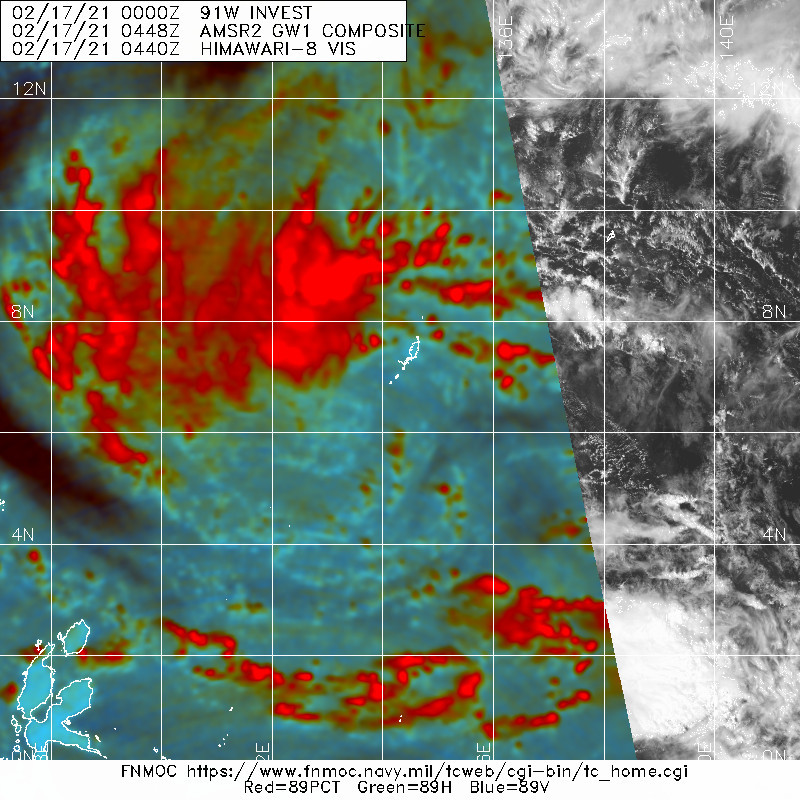 01W. 17/0447UTC. FORMATIVE LOW LEVEL CLOUD FEATURES