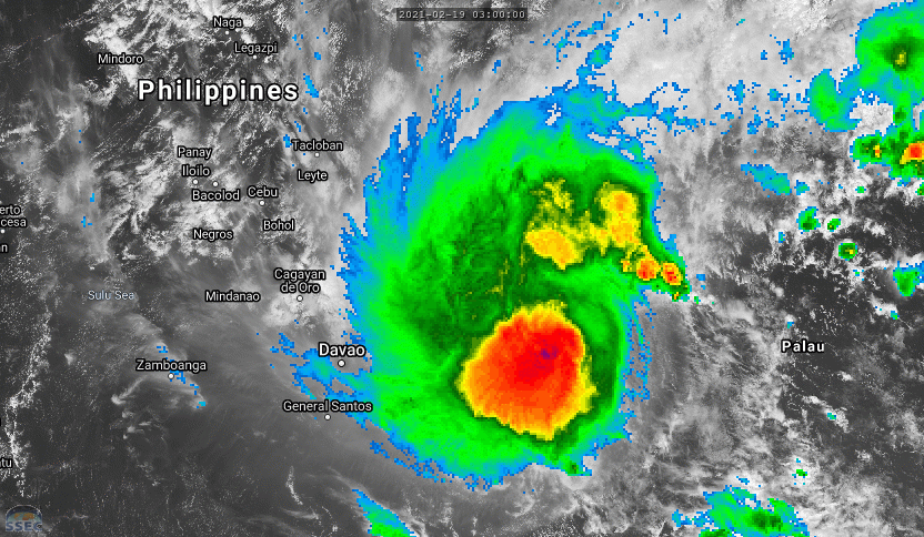 01W(DUJUAN). 19/09UTC.ANIMATED MULTISPECTRAL SATELLITE IMAGERY  SHOWS THAT THE SYSTEM IS ONCE AGAIN STRUGGLING TO MAINTAIN THE  CORE CONVECTION OVER THE LOW LEVEL CIRCULATION CENTER, AS  EASTERLY WIND SHEAR REMAINS FAIRLY STRONG. THE CIRCULATION CENTER REMAINS  OBSCURED BY THE CIRRUS SHIELD FROM THE FLARING CONVECTION.