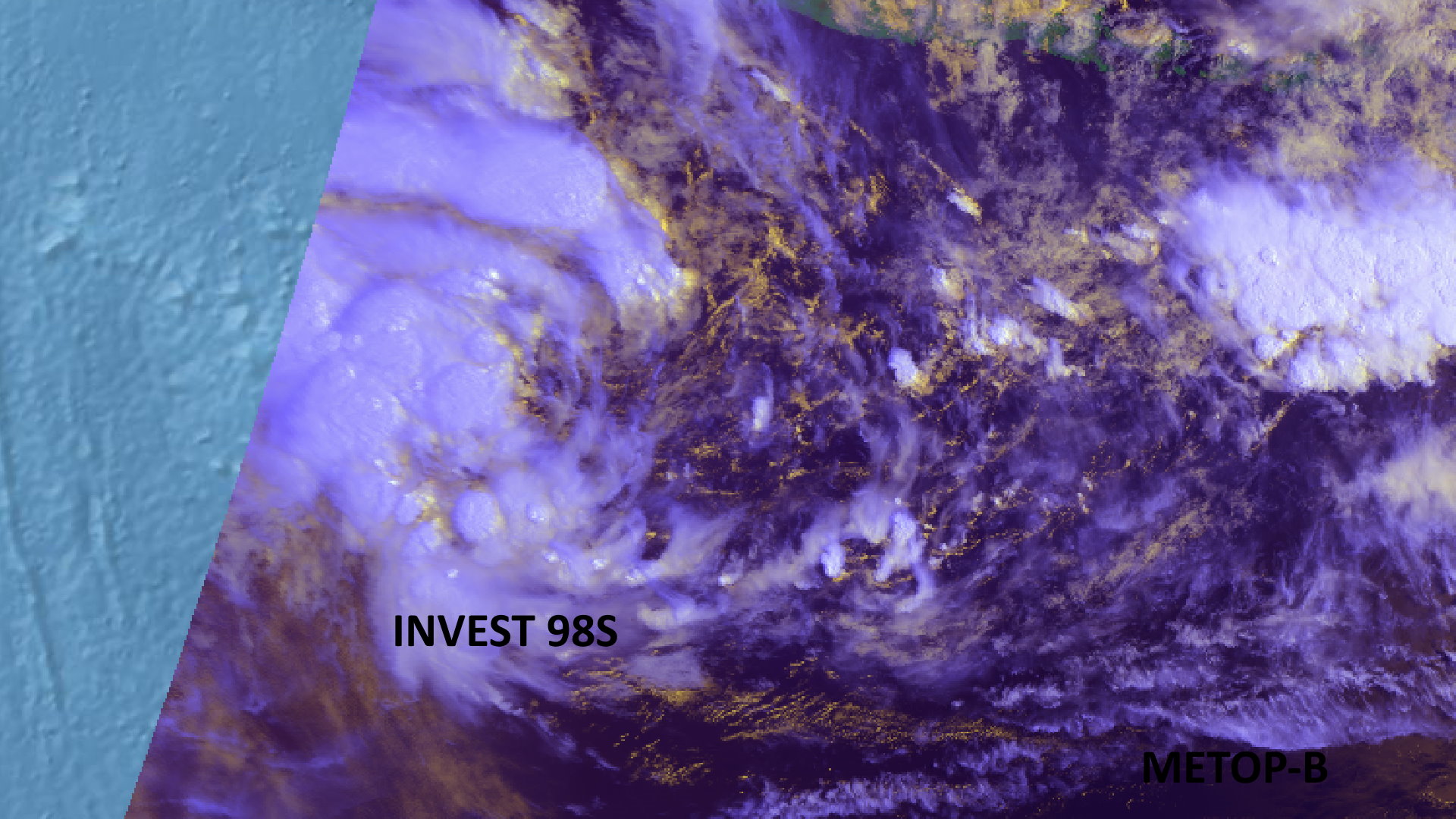 INVEST 98S. 25/0113UTC. METOP-B. Eumetsat.