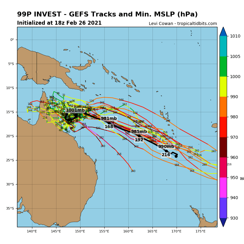 INVEST 99P. ANIMATED RADAR  IMAGERY FROM THE WILLIS ISLAND RADAR SHOW BROAD CYCLONIC TURNING  WITH A WEAK LLCC. ENVIRONMENTAL ANALYSIS DEPICTS A MARGINAL  ENVIRONMENT WITH STRONG EASTERLY VERTICAL WIND SHEAR OFFSET BY  ENHANCED POLEWARD OUTFLOW. SST VALUES ARE CONDUCIVE AT 29-30C.  GLOBAL MODELS INDICATE A SLOW, MEANDERING SOUTHWESTWARD TRACK OVER  THE NEXT TWO DAYS WITH SLOW DEVELOPMENT. INVEST 99P. ANIMATED RADAR  IMAGERY FROM THE WILLIS ISLAND RADAR SHOW BROAD CYCLONIC TURNING  WITH A WEAK LLCC. ENVIRONMENTAL ANALYSIS DEPICTS A MARGINAL  ENVIRONMENT WITH STRONG EASTERLY VERTICAL WIND SHEAR OFFSET BY  ENHANCED POLEWARD OUTFLOW. SST VALUES ARE CONDUCIVE AT 29-30C.  GLOBAL MODELS INDICATE A SLOW, MEANDERING SOUTHWESTWARD TRACK OVER  THE NEXT TWO DAYS WITH SLOW DEVELOPMENT.