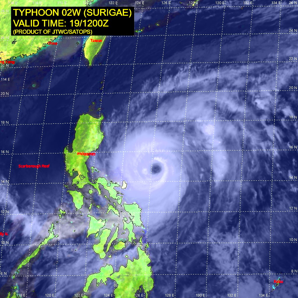 02W(SURIGAE). 19/12UTC. 02W(SURIGAE). 19/12UTC.