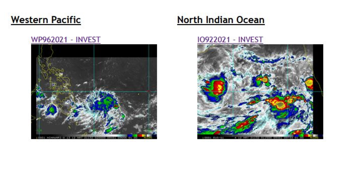12/02UTC. INVEST 96W AND INVEST 92A.