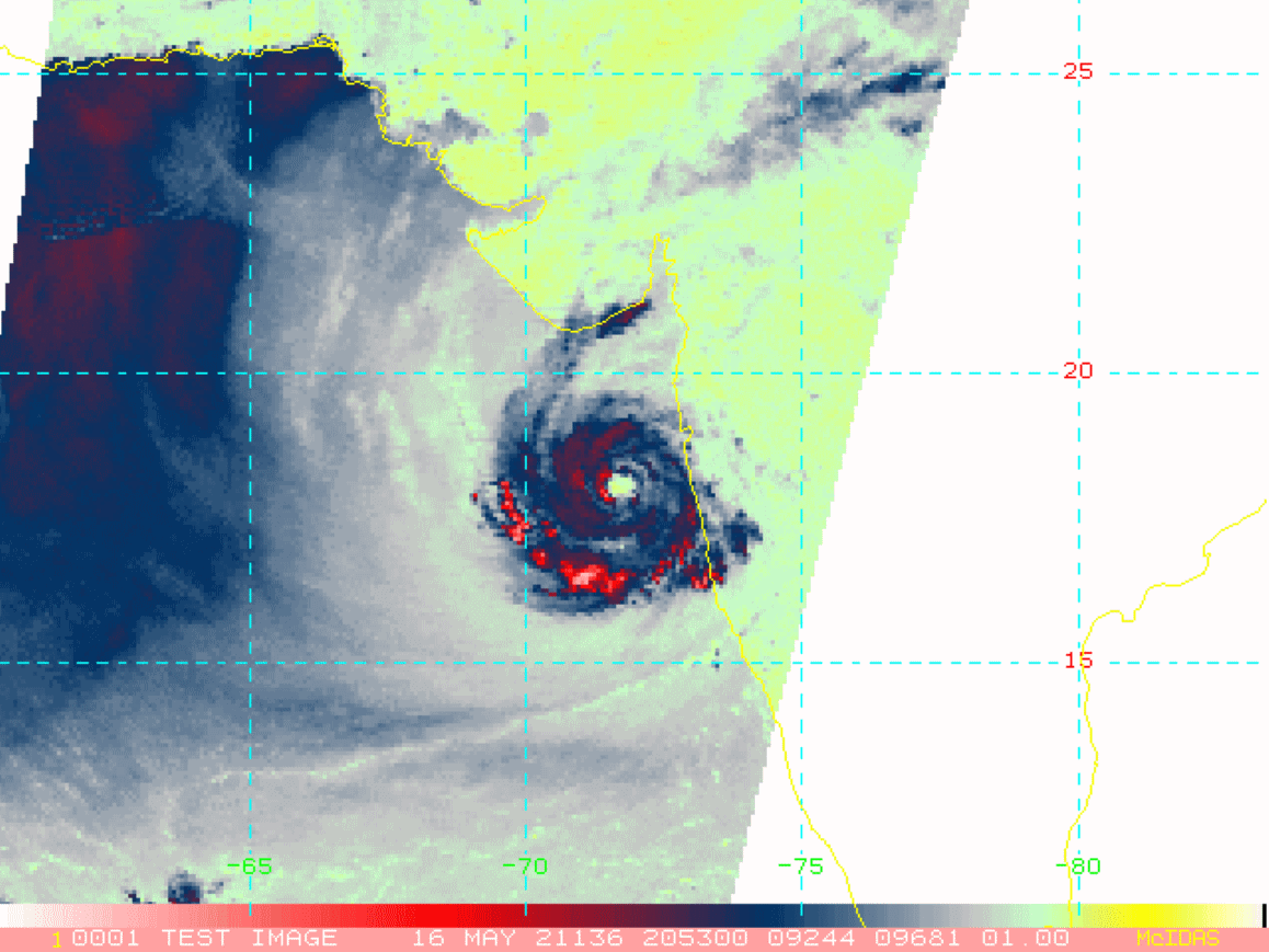TC 01A. 16/2053UTC. MICROWAVE EYE. TC 01A. 16/2053UTC. MICROWAVE EYE.