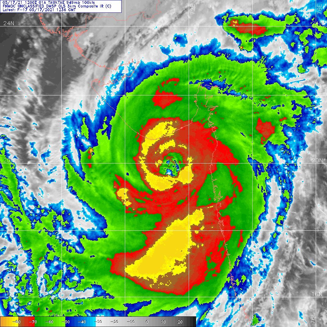 TC 01A(TAUKNAE). 17/1236UTC. DMSP ENHANCED INFRA-RED.