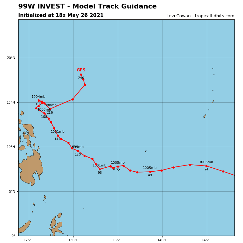 INVEST 99W. INVEST 99W IS LOCATED  WITHIN A FAVORABLE ENVIRONMENT CHARACTERIZED BY LOW (5-10KTS)  VERTICAL WIND SHEAR, WARM (29-30 DEGREES CELSIUS) SEA SURFACE  TEMPERATURES, AND DIVERGENCE ALOFT. MODEL GUIDANCE INDICATES THAT  THIS SYSTEM WILL STEADILY CONSOLIDATE AS IT TRACKS WESTWARD. INVEST 99W. INVEST 99W IS LOCATED  WITHIN A FAVORABLE ENVIRONMENT CHARACTERIZED BY LOW (5-10KTS)  VERTICAL WIND SHEAR, WARM (29-30 DEGREES CELSIUS) SEA SURFACE  TEMPERATURES, AND DIVERGENCE ALOFT. MODEL GUIDANCE INDICATES THAT  THIS SYSTEM WILL STEADILY CONSOLIDATE AS IT TRACKS WESTWARD.
