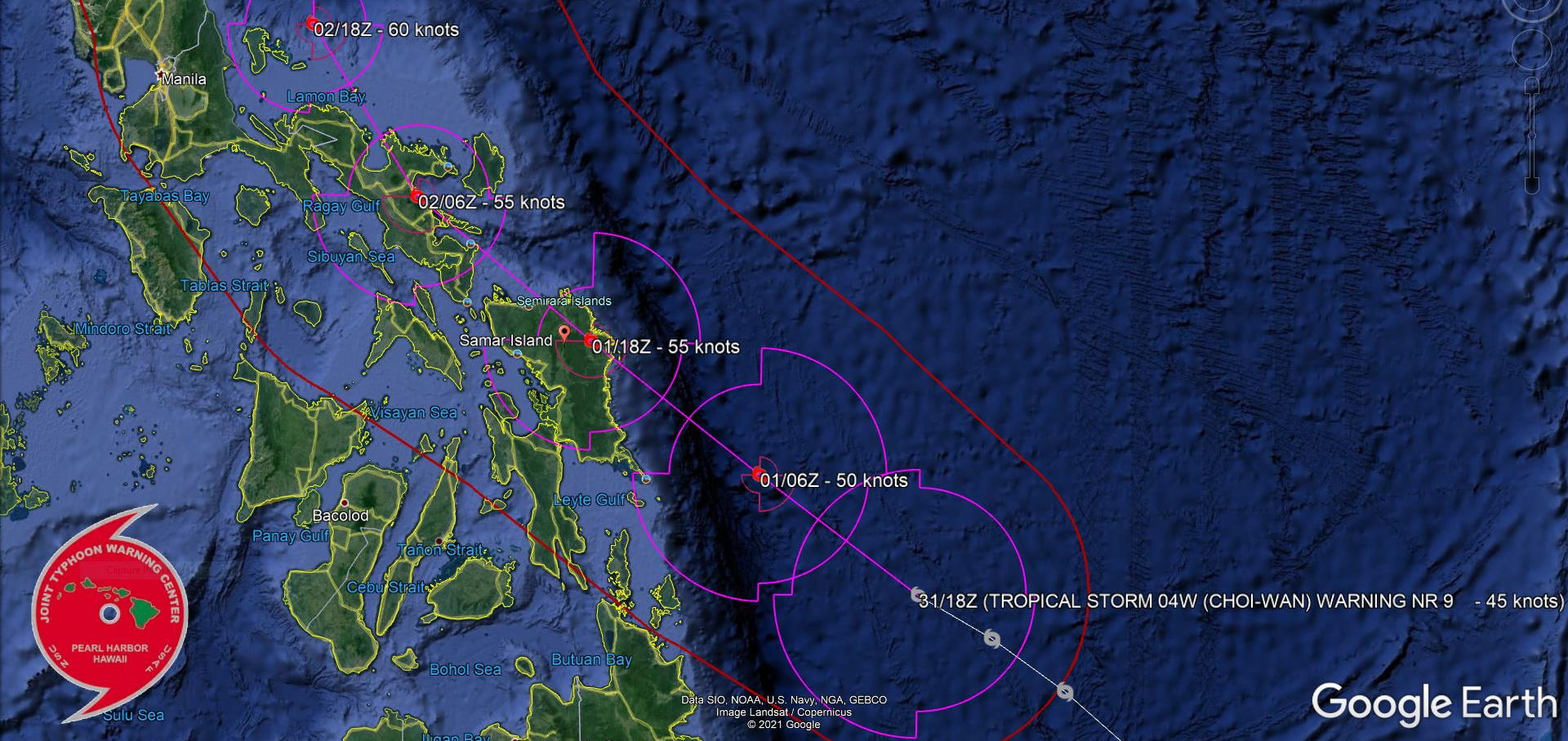 TS 04W. WARNING 9. FORECAST TO TRACK OVER EASTERN SAMAR IN APPRX 24H. MODERATE CONFIDENCE IN THE FORECAST. TS 04W. WARNING 9. FORECAST TO TRACK OVER EASTERN SAMAR IN APPRX 24H. MODERATE CONFIDENCE IN THE FORECAST.