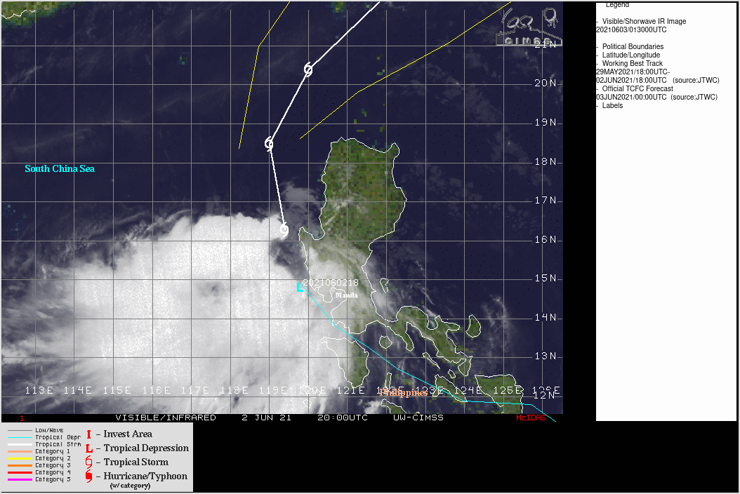 TS 04W. ANIMATED MULTISPECTRAL SATELLITE  IMAGERY SHOWS A SYSTEM THAT HAS DEEPENED, ALBEIT WITH A  PARTIALLY EXPOSED LOW LEVEL CIRCULATION (LLC) AS THE BROAD CENTRAL  CONVECTION HAS BECOME OFFSET TO THE SOUTHWEST.
