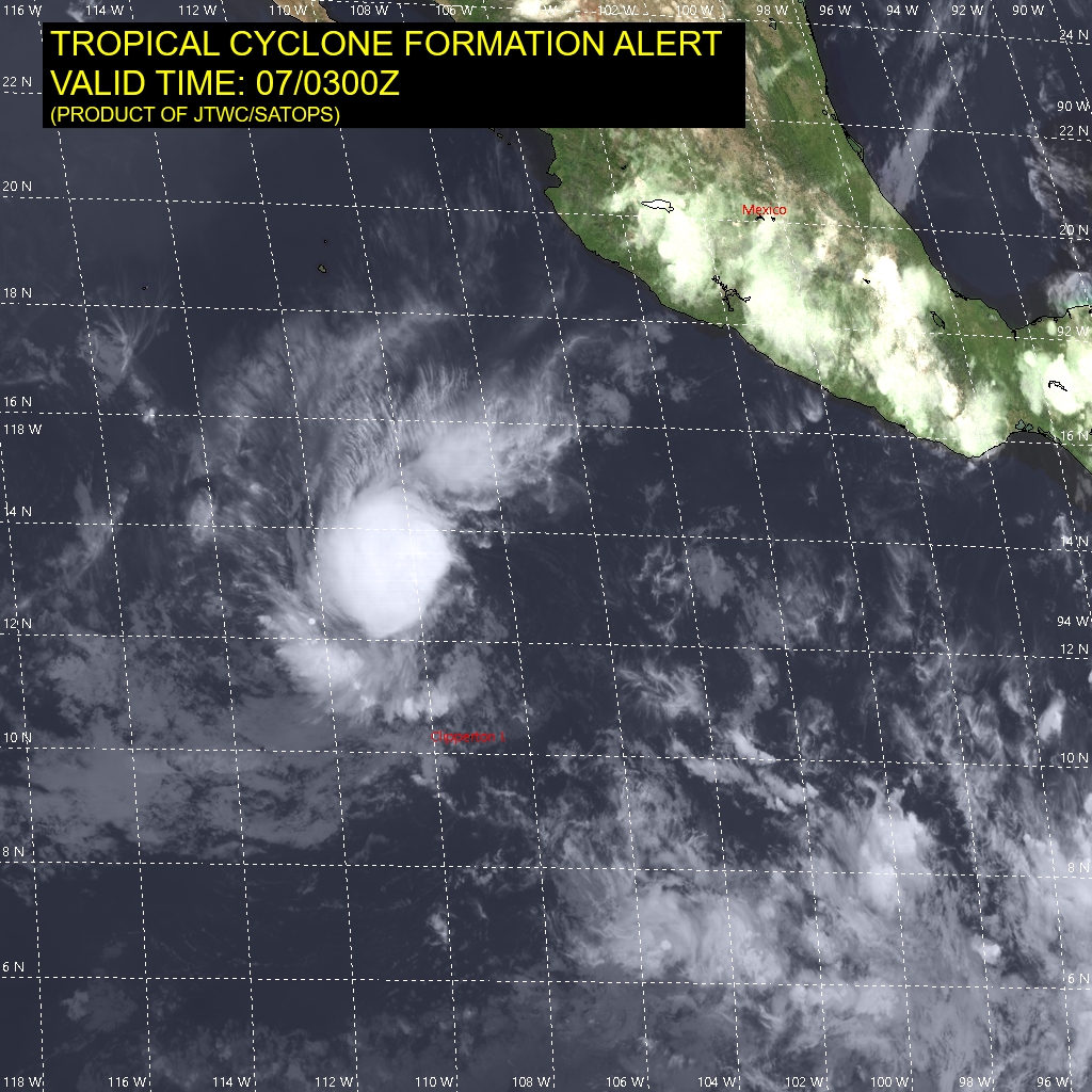 07/03UTC. INVEST 92E.