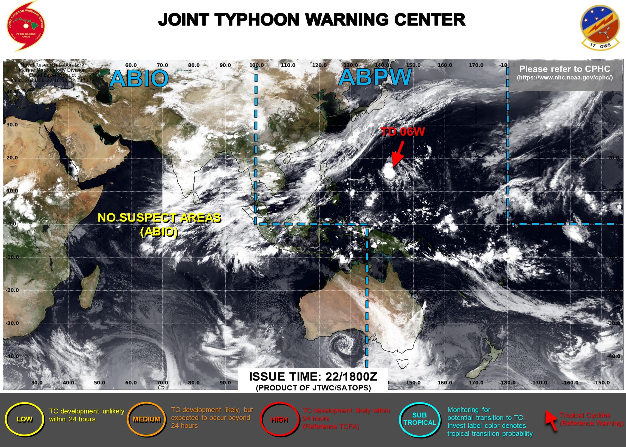 THE JTWC IS ISSUING 6HOURLY WARNINGS AND 3HOURLY SATELLITE BULLETINS ON 06W.