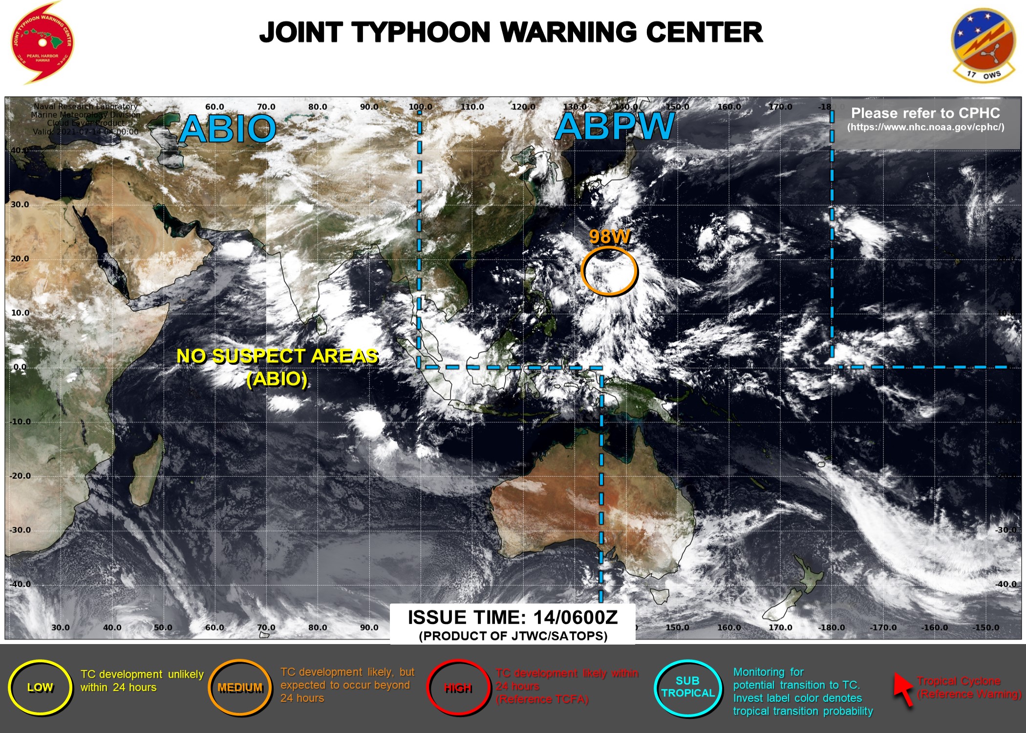 After a period of inactivity JTWC is monitoring 2 systems: Invest 98W and TD 06E, 14/06utc updates After a period of inactivity JTWC is monitoring 2 systems: Invest 98W and TD 06E, 14/06utc updates
