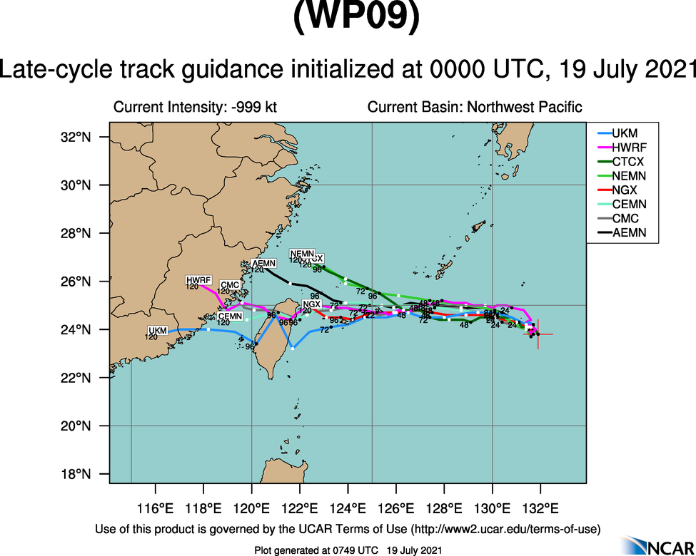 TS 09W(IN-FA).MODEL DISCUSSION: THERE IS INCREASING CONFIDENCE IN THE TRACK FORECAST THROUGH 72H WITH MEDIUM CONFIDENCE; AT 48H THERE IS A 85KM SPREAD IN NUMERICAL MODEL GUIDANCE AND AT 72H THERE IS A 220KM SPREAD IN SOLUTIONS. AFTER 72H, MODEL GUIDANCE DIVERGES  WITH A LARGE SPREAD AND LOW CONFIDENCE. THERE IS MEDIUM CONFIDENCE  IN THE JTWC INTENSITY FORECAST THROUGH THE FORECAST PERIOD.