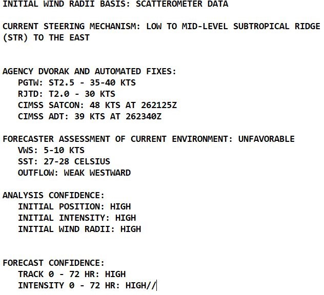 Western Pacific: 09W(IN-FA) now over-land: peak intensity was 95knots/Cat 2,11W(NEPARTAK) still subtropical is approaching Japan, 27/06utc updates