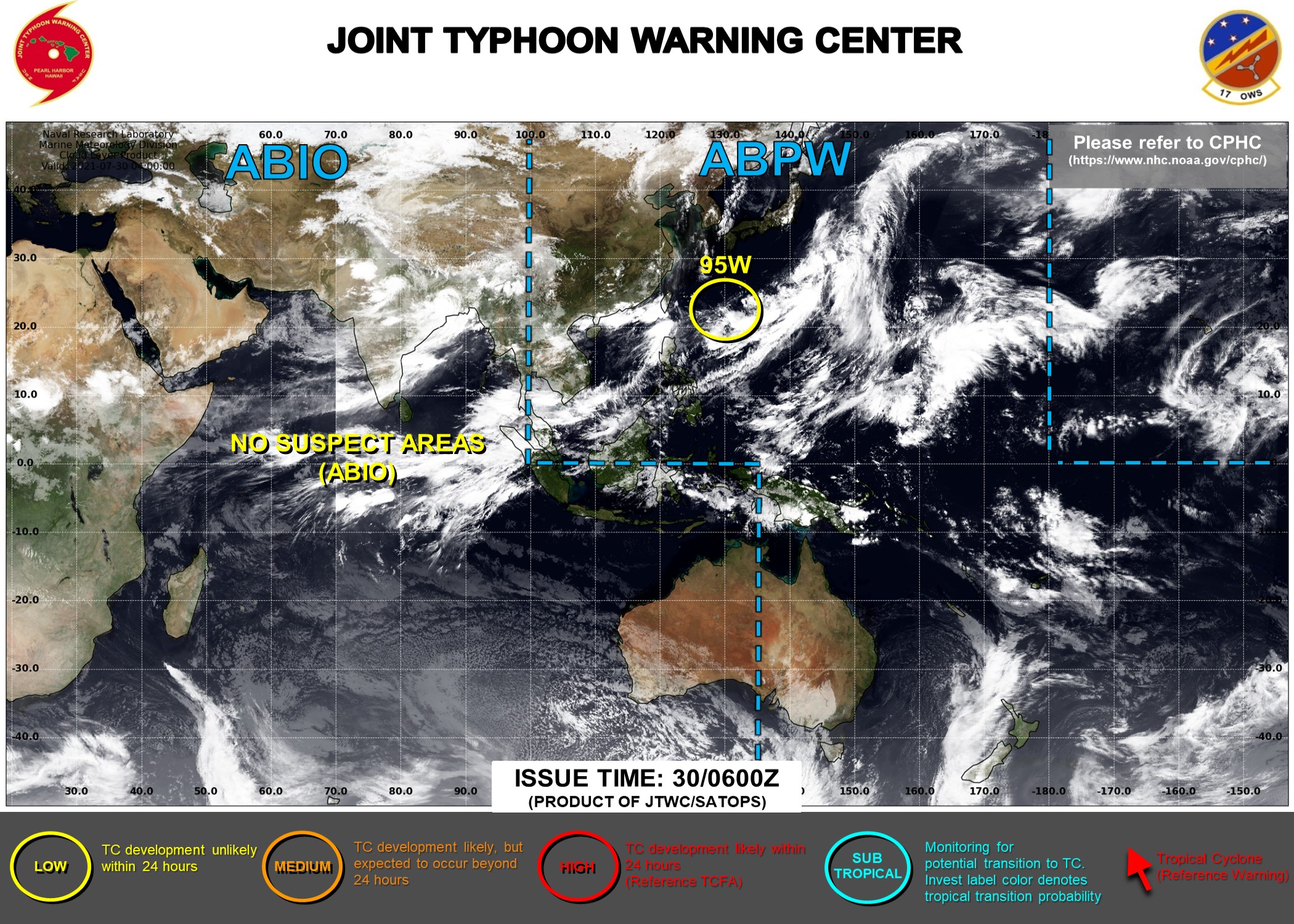 Western Pacific Invest 95W under watch//Eastern Pacific Tropical