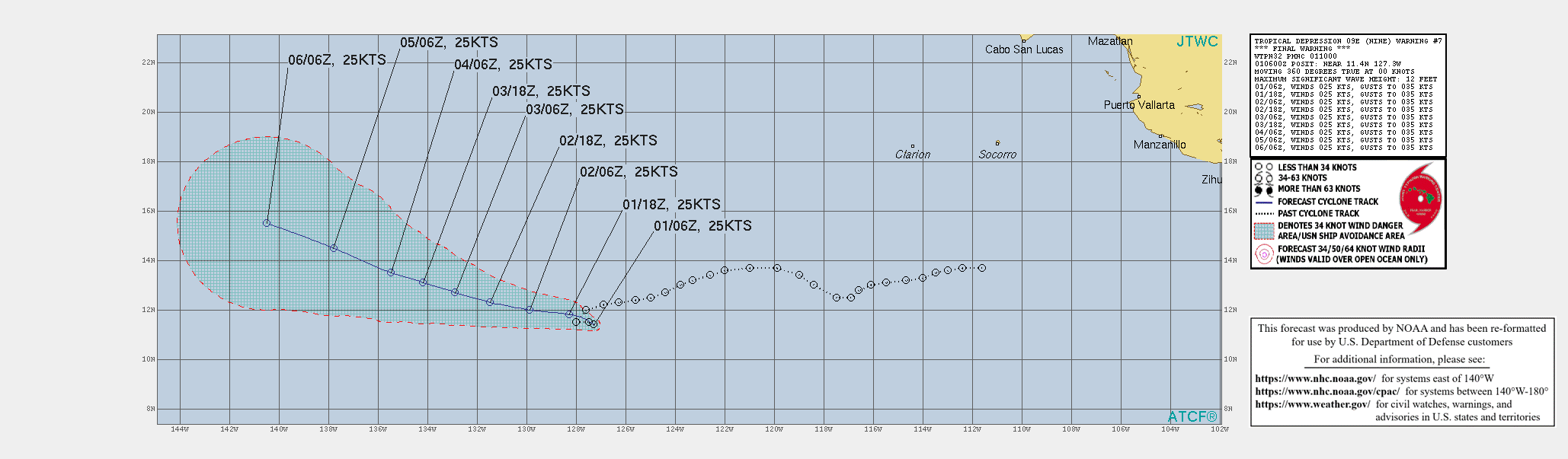 TD 09E. WARNING 7/FINAL ISSUED AT 01/10UTC.