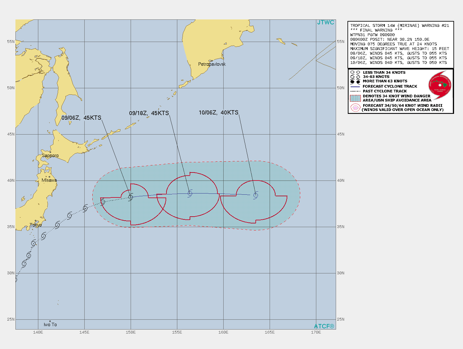 14W(MIRINAE). WARNING 21/FINAL ISSUED AT 09/09UTC.