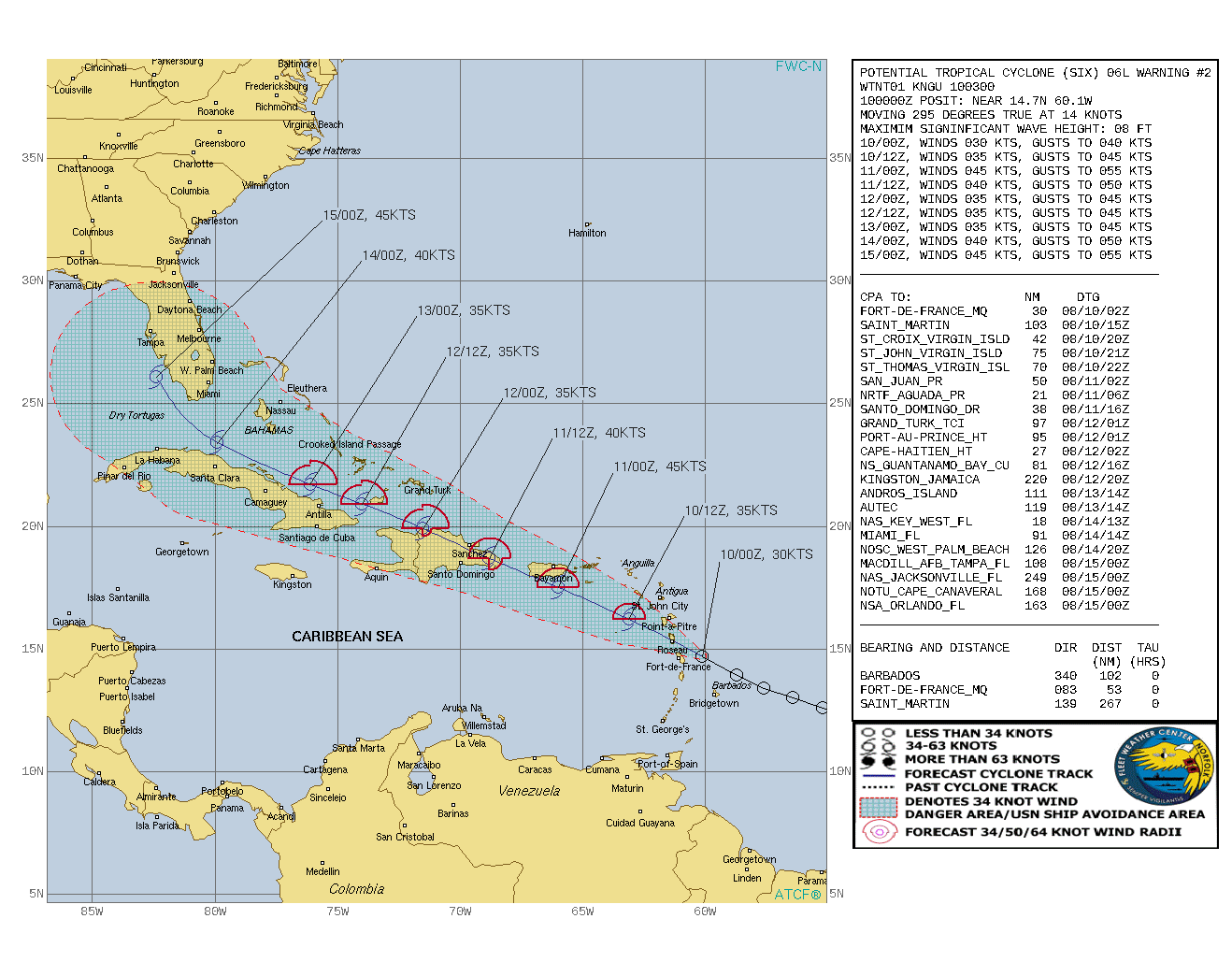 ATLANTIC. TD 06L. WARNING 2 ISSUED AT 10/03UTC.