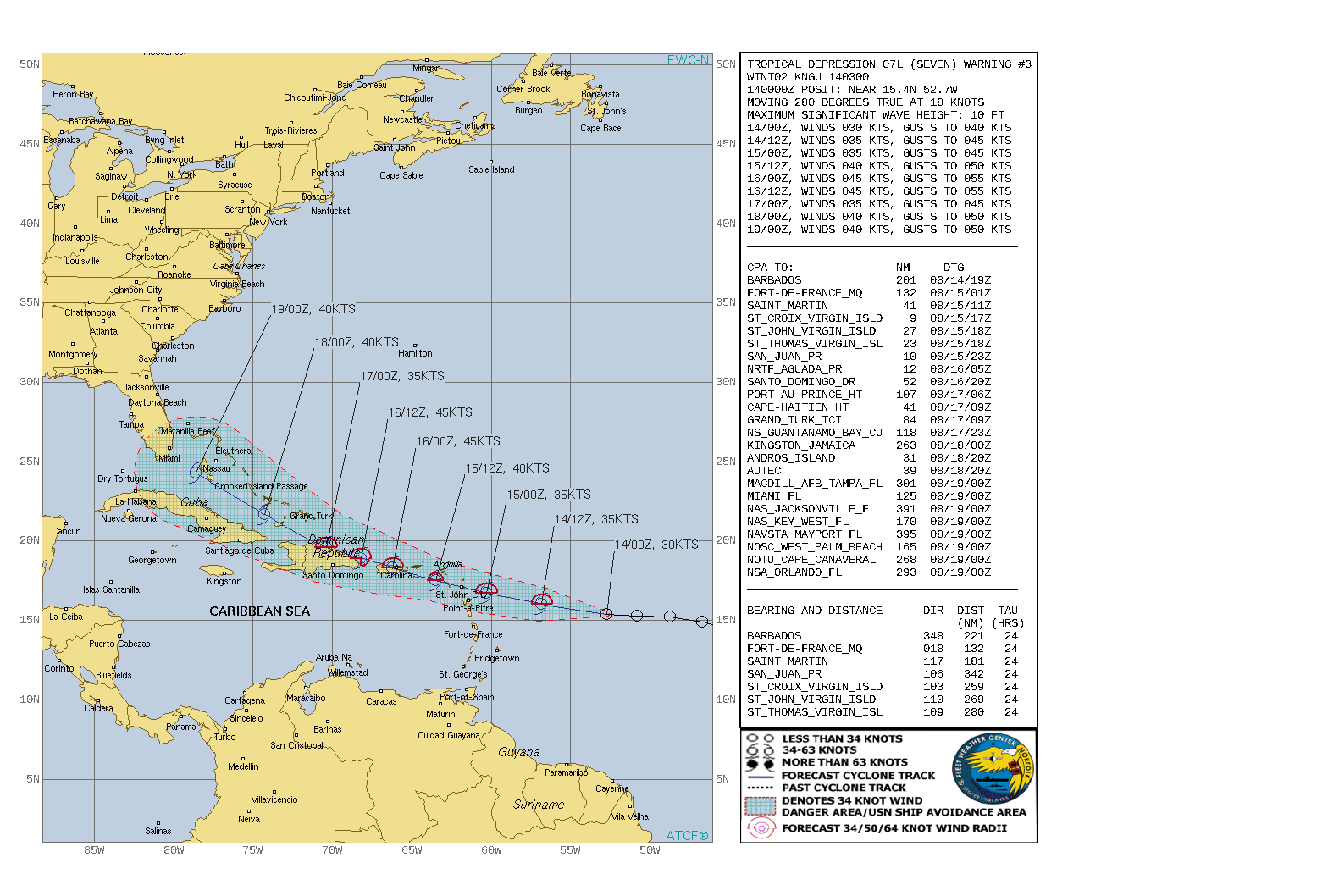 TD 07L. WARNING 3 ISSUED AT 14/03UTC.