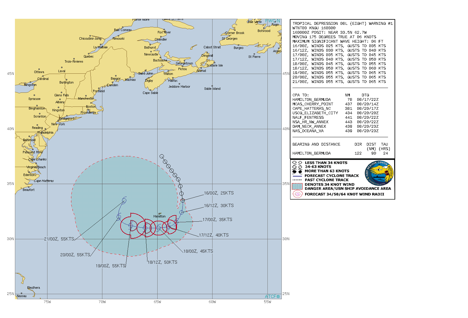 TD 08L. WARNING 1 ISSUED AT 16/03UTC.