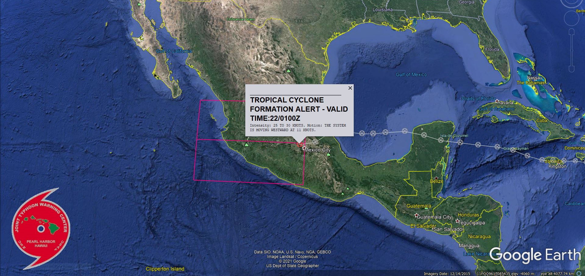 ATLANTIC/EASTERN PACIFIC: REMNANTS OF HU 07L(GRACE). TROPICAL CYCLONE FORMATION ALERT ISSUED AT 22/01UTC.