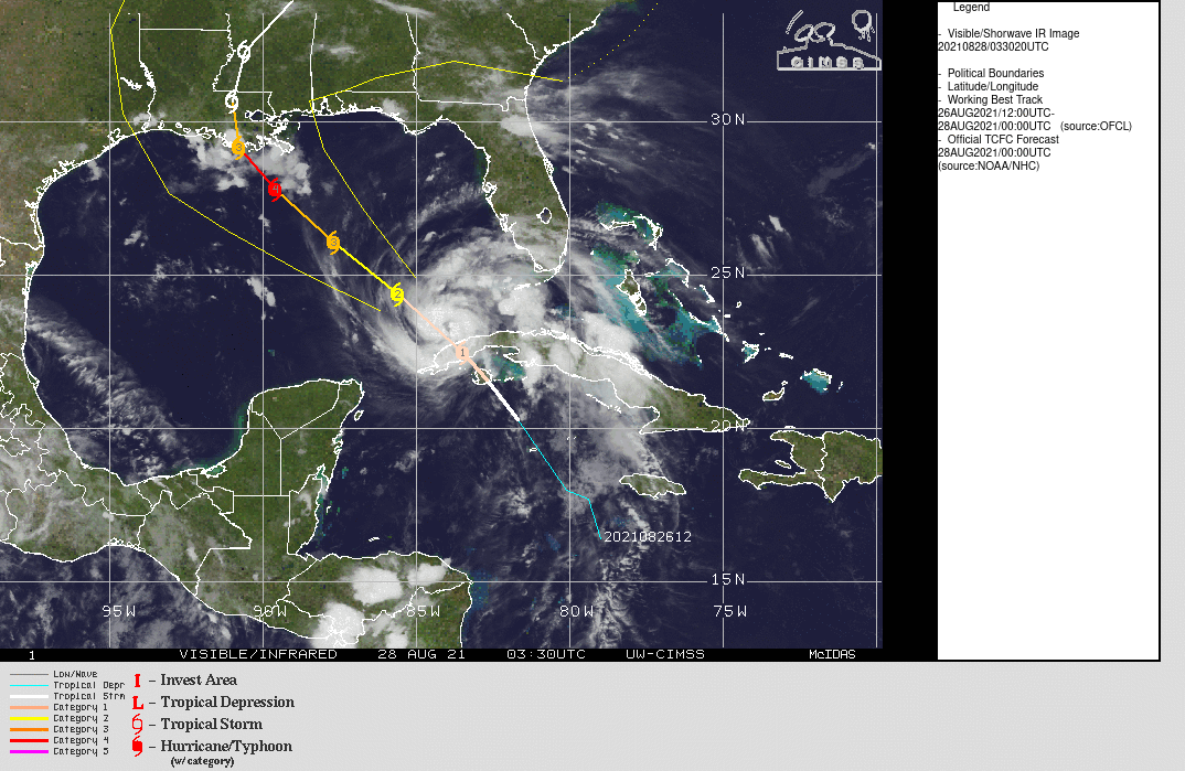 HU 09L(IDA). FORECAST TO BECOME A POWERFUL CATEGORY 4 HURRICANE OVER THE GULF OF MEXICO.