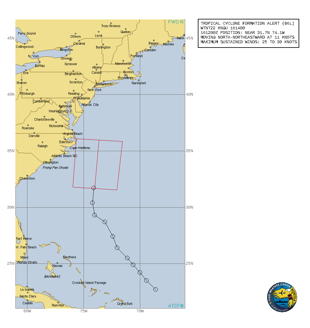 ATLANTIC. INVEST 96L. TROPICAL CYCLONE FORMATION ALERT ISSUED AT 16/14UTC.