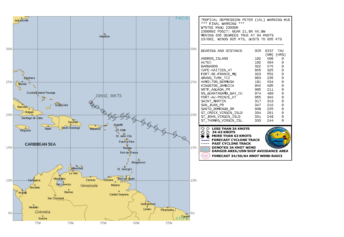 ATLANTIC. TD 16L(PETER). WARNING 18/FINAL ISSUED AT 23/03UTC.