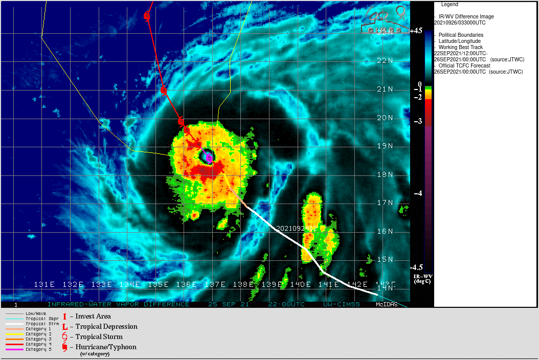 SATELLITE ANALYSIS, INITIAL POSITION AND INTENSITY DISCUSSION: ANIMATED MULTISPECTRAL SATELLITE IMAGERY DEPICTS AN IMPRESSIVE DEEPENING OF THE CENTRAL CORE, WITH A WELL-FORMED 11 DEGREE CELSIUS EYE, THAT IS NOW DOWN TO 28 KM DIAMETER. A SENTINEL-1 SAR PASS AT 252048Z PROVIDED EXCEPTIONAL DETAIL OF THE ENTIRE EXPANSE OF MINDULLES WIND FIELD. THE INITIAL POSITION IS PLACED WITH HIGH CONFIDENCE BASED ON AGENCY EYE FIXES AND THE AFOREMENTIONED SAR. THE PRIOR INTENSITY WAS REVISED UPWARDS TO 115 KNOTS, AND THE CURRENT INTENSITY IS ASSESSED AT 140 KNOTS. THIS IS BASED ON DVORAK ESTIMATES RANGING FROM T6.5 TO T7.0, WHICH ALIGNS WITH THE NESDIS STAR FIX PRODUCT BASED ON THE SENTINEL-1 DATA. SATCON AND ADT ESTIMATES ARE STILL LAGGING BEHIND, BUT BEGINNING TO CATCH UP AT 105 KNOTS AND 110 KNOTS, RESPECTIVELY. THE FOUR-QUADRANT 34, 50, AND 64 KNOT WIND RADII HAVE BEEN ADJUSTED BASED ON THE SAR DATA. SATELLITE ANALYSIS, INITIAL POSITION AND INTENSITY DISCUSSION: ANIMATED MULTISPECTRAL SATELLITE IMAGERY DEPICTS AN IMPRESSIVE DEEPENING OF THE CENTRAL CORE, WITH A WELL-FORMED 11 DEGREE CELSIUS EYE, THAT IS NOW DOWN TO 28 KM DIAMETER. A SENTINEL-1 SAR PASS AT 252048Z PROVIDED EXCEPTIONAL DETAIL OF THE ENTIRE EXPANSE OF MINDULLES WIND FIELD. THE INITIAL POSITION IS PLACED WITH HIGH CONFIDENCE BASED ON AGENCY EYE FIXES AND THE AFOREMENTIONED SAR. THE PRIOR INTENSITY WAS REVISED UPWARDS TO 115 KNOTS, AND THE CURRENT INTENSITY IS ASSESSED AT 140 KNOTS. THIS IS BASED ON DVORAK ESTIMATES RANGING FROM T6.5 TO T7.0, WHICH ALIGNS WITH THE NESDIS STAR FIX PRODUCT BASED ON THE SENTINEL-1 DATA. SATCON AND ADT ESTIMATES ARE STILL LAGGING BEHIND, BUT BEGINNING TO CATCH UP AT 105 KNOTS AND 110 KNOTS, RESPECTIVELY. THE FOUR-QUADRANT 34, 50, AND 64 KNOT WIND RADII HAVE BEEN ADJUSTED BASED ON THE SAR DATA.