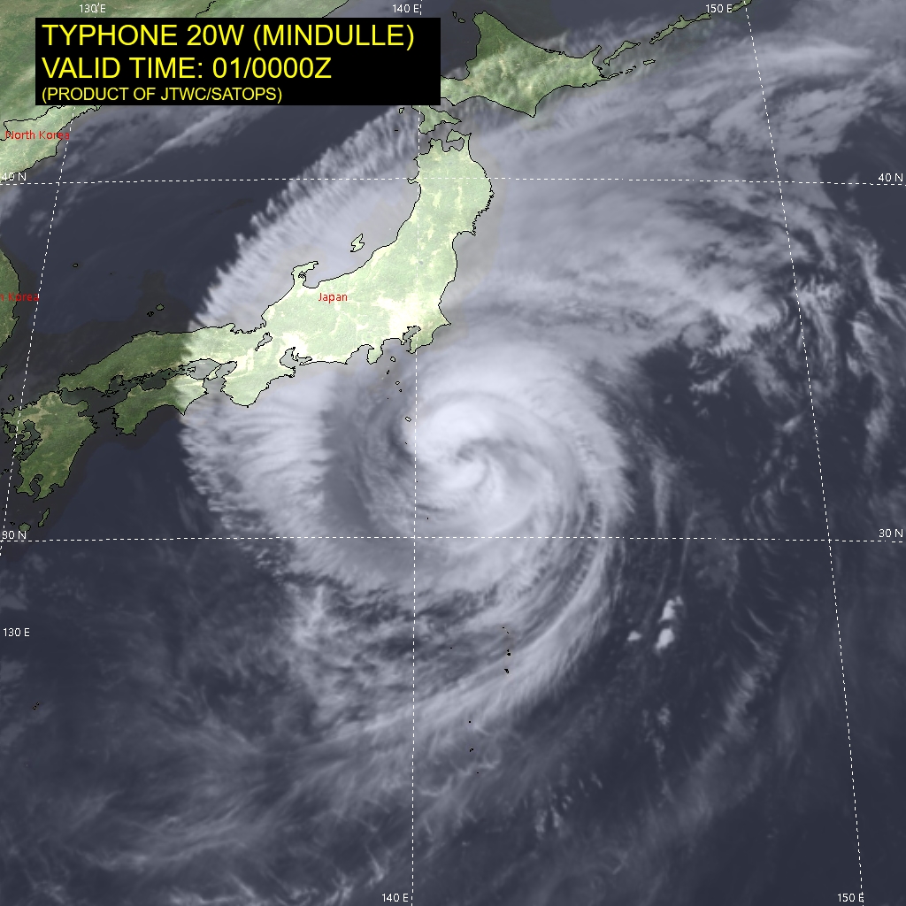 SATELLITE ANALYSIS, INITIAL POSITION AND INTENSITY DISCUSSION: ANIMATED ENHANCED INFRARED (EIR) SATELLITE IMAGERY DEPICTS AN ASYMMETRICAL SYSTEM WITH AN EYE ON THE EDGE OF CLOSING IN ON ITSELF WITH FEEDER BANDS CONTINUING TO UNRAVEL. THE INITIAL POSITION IS PLACED WITH HIGH CONFIDENCE BASED ON THE SMALL EYE FEATURE IN THE EIR LOOP. THE INITIAL INTENSITY OF 80 KNOTS/CAT 1 IS ASSESSED WITH MEDIUM CONFIDENCE BASED ON THE OVERALL ASSESSMENT OF AGENCY AND AUTOMATED DVORAK ESTIMATE VALUES. THE ENVIRONMENT IS MARGINALLY UNFAVORABLE, DESPITE MODERATE VERTICAL WIND SHEAR AND MODERATE POLEWARD OUTFLOW, TY 20W HAS BEGUN TRACKING OVER A REGION OF LOW OCEAN HEAT CONTENT WITH COLD DRY AIR BEGINNING TO WRAP IN FROM THE NORTHWEST.