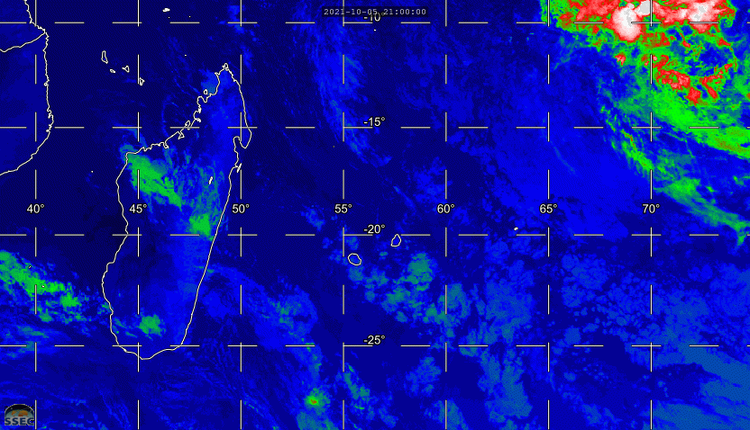 ILES SOEURS: Mercredi 06 Octobre 2021: le temps change demain Jeudi alors que le front froid traverse la RÉUNION puis MAURICE ILES SOEURS: Mercredi 06 Octobre 2021: le temps change demain Jeudi alors que le front froid traverse la RÉUNION puis MAURICE
