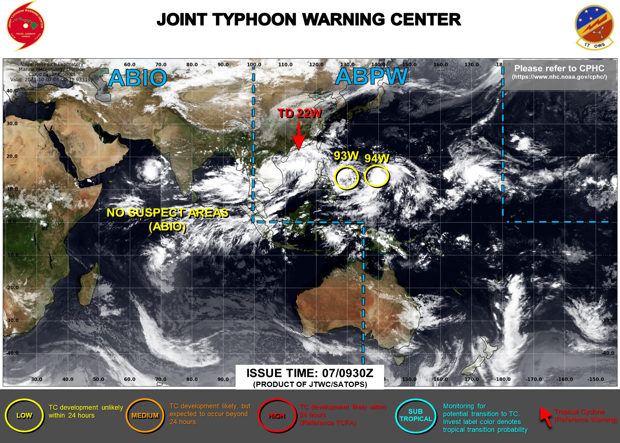 Western Pacific: Invest 92W is now TD 22W, 2 new disturbances over the Philippine Sea, 07/06utc