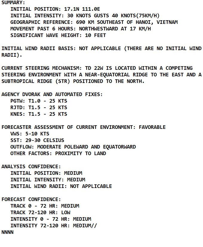 Western Pacific: Invest 92W is now TD 22W, 2 new disturbances over the Philippine Sea, 07/06utc