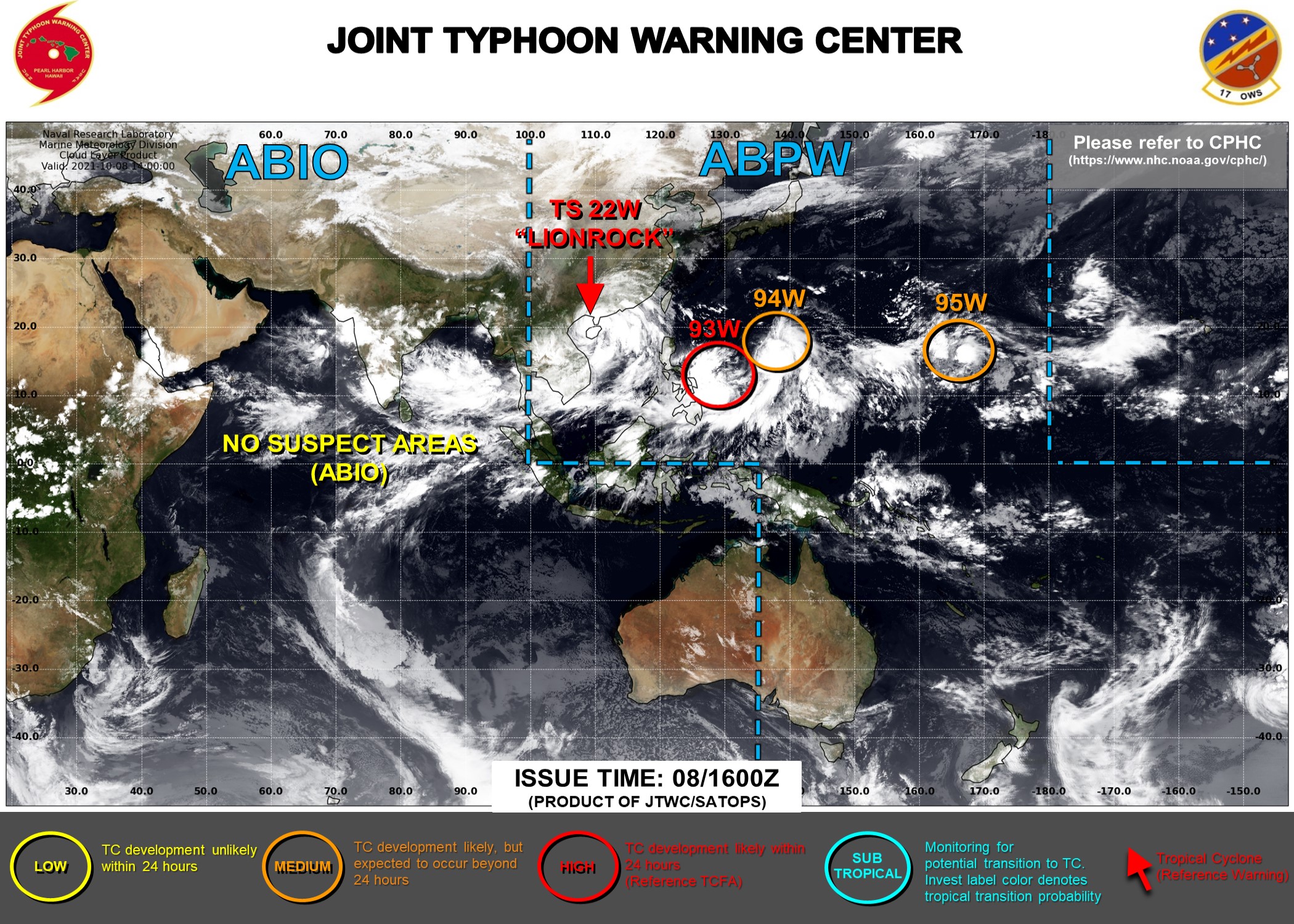 Philippine Sea: Tropical Cyclone formation Alert for Invest 93W, 08/1530utc