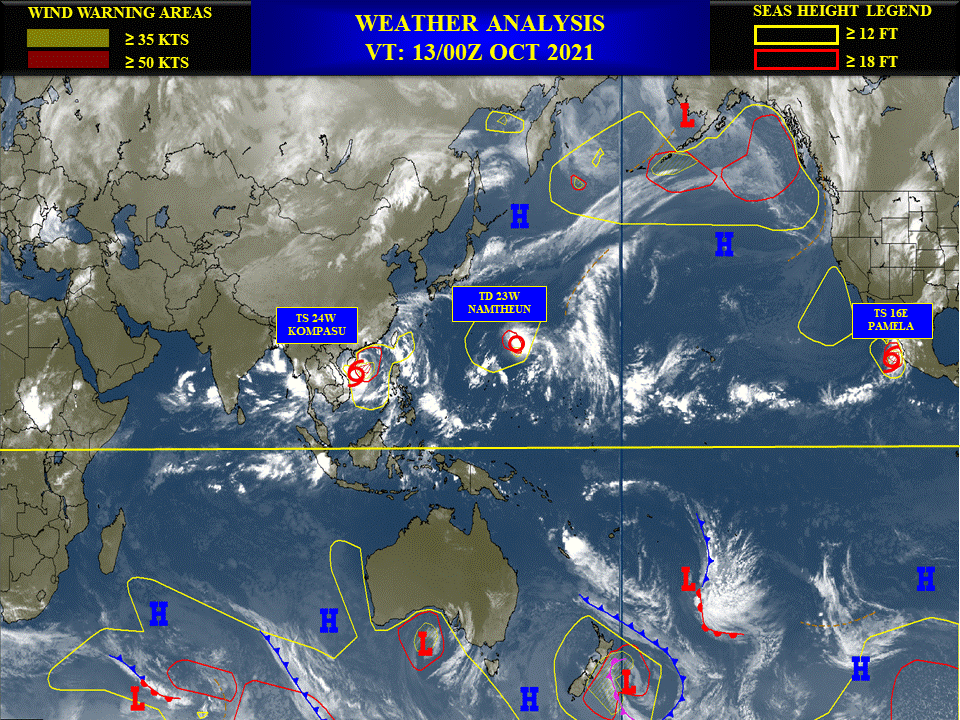 TS 24W(KOMPASU)making 1st landfall over Hainan/TD 23W(NAMTHEUN)not able to overcome shear//TS 16E(PAMELA) to make landfall at peak intensity,13/04utc TS 24W(KOMPASU)making 1st landfall over Hainan/TD 23W(NAMTHEUN)not able to overcome shear//TS 16E(PAMELA) to make landfall at peak intensity,13/04utc
