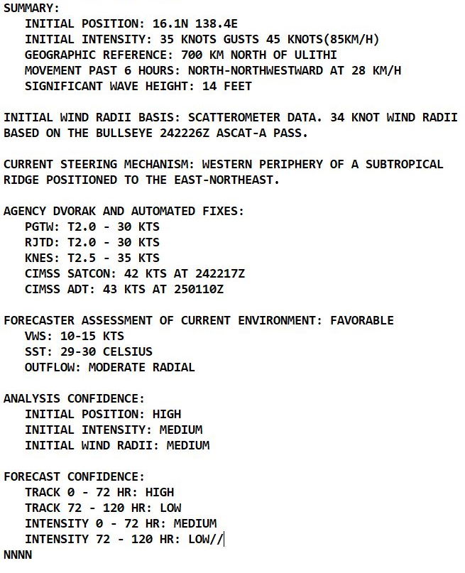 25W(MALOU) intensifying next 3 days/Tropical cyclone Formation alert for Invest 99W//17E(RICK) reaching CAT 2 and making landfall,25/06utc