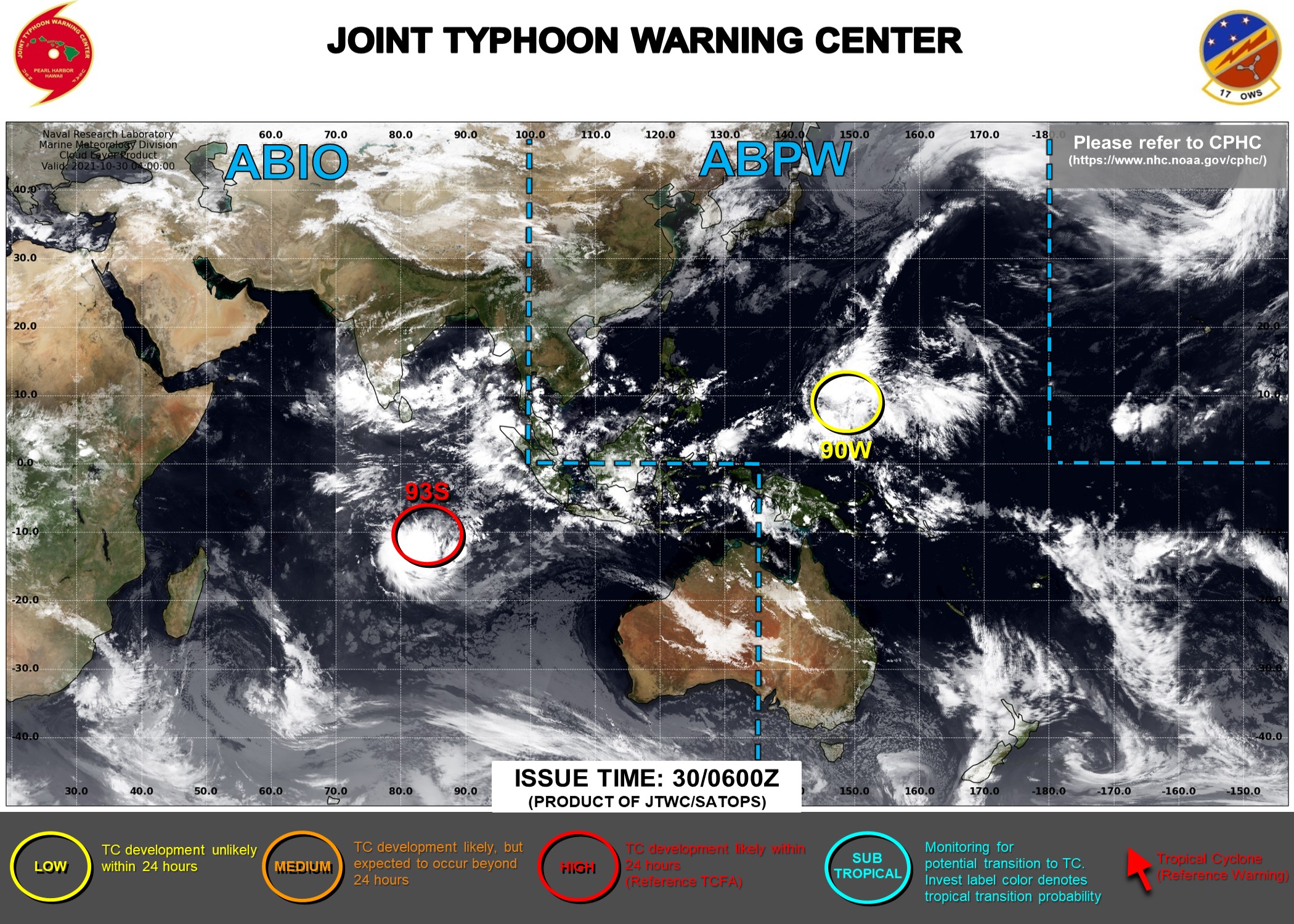 JTWC IS ISSUING 3HOURLY SATELLITE BULLETINS ON 93S.