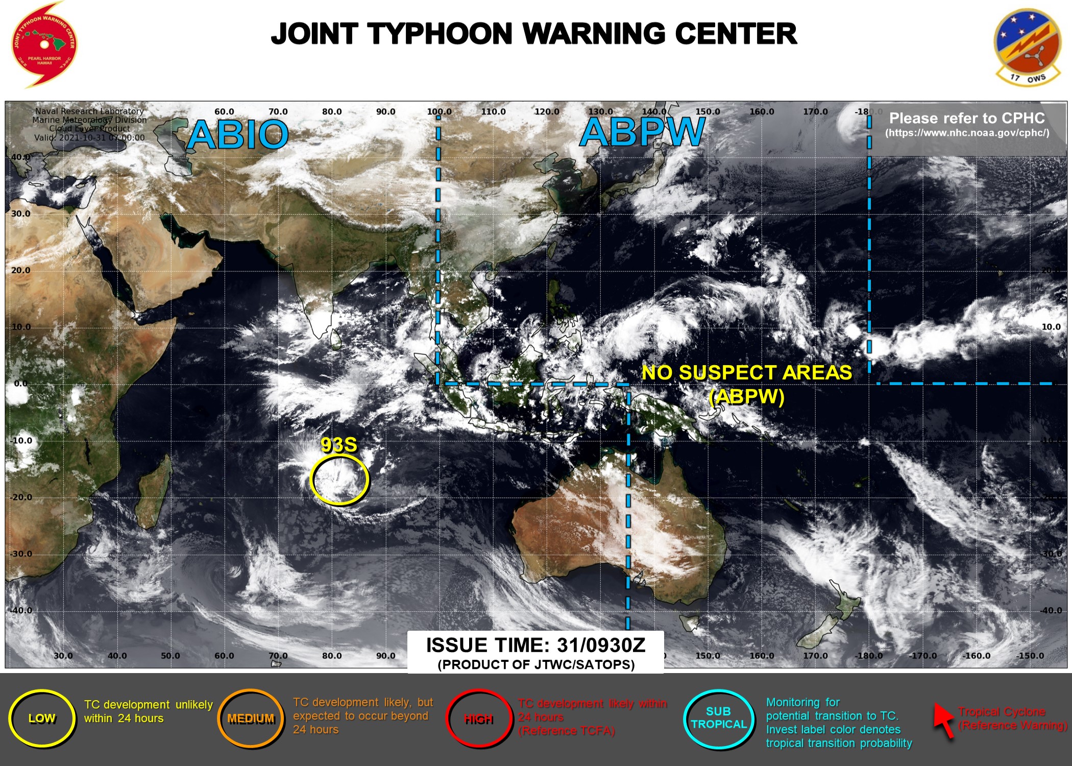 JTWC IS ISSUING 3HOURLY SATELLITE BULLETINS ON 93S.