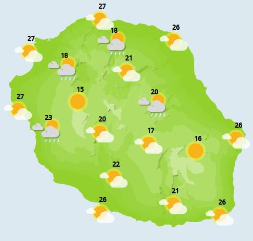 ILES SOEURS(MAURICE/RÉUNION): prévisions+cartes détaillées pour les 04,05,06 Novembre. Tendances pour Dimanche. Pluvieux à RODRIGUES.