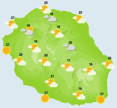 ILES SOEURS(MAURICE/RÉUNION): prévisions+cartes détaillées pour ce Vendredi 05 Novembre +weekend+tendances ultérieures/ Rodrigues: temps perturbé