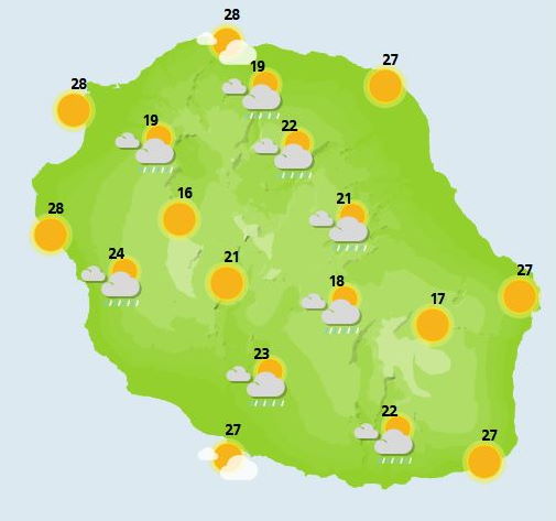 ILES SOEURS(MAURICE/RÉUNION): prévisions+cartes détaillées pour ce Vendredi 05 Novembre +weekend+tendances ultérieures/ Rodrigues: temps perturbé