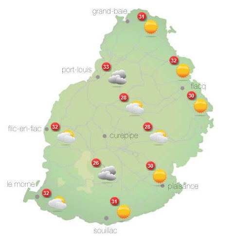 ILES SOEURS(MAURICE/RÉUNION): cartes détaillées de votre ciel pour ce Vendredi 12 Novembre +weekend, relevés pluies,animation satellite