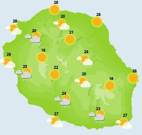 ILES SOEURS(MAURICE/RÉUNION): cartes détaillées+bulletins pour ce Vendredi 19 Novembre+ le Weekend et début de semaine prochaine