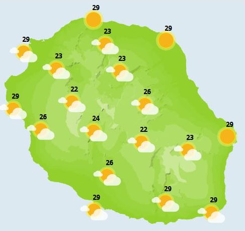 ILES SOEURS(MAURICE/RÉUNION): cartes détaillées+bulletins pour ce Vendredi 19 Novembre+ le Weekend et début de semaine prochaine