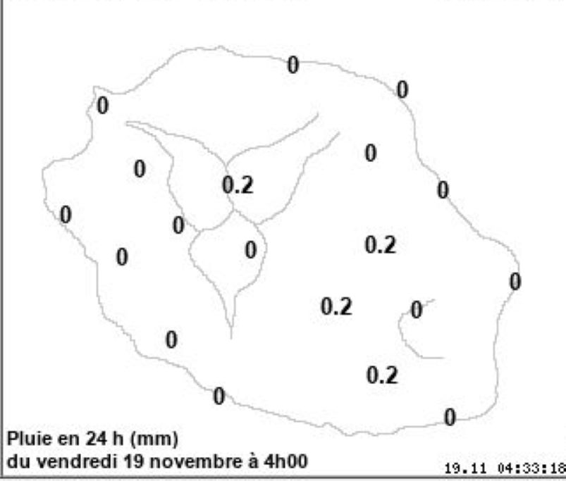 MÉTÉO RÉUNION. Vous pouvez agrandir l'image en cliquant et en l'élargissant avec vos doigts.