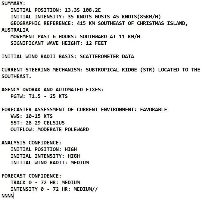 South Indian: 01S(PADDY) opens the 2021/22 Southern Hemisphere cyclone season, 22/09utc South Indian: 01S(PADDY) opens the 2021/22 Southern Hemisphere cyclone season, 22/09utc