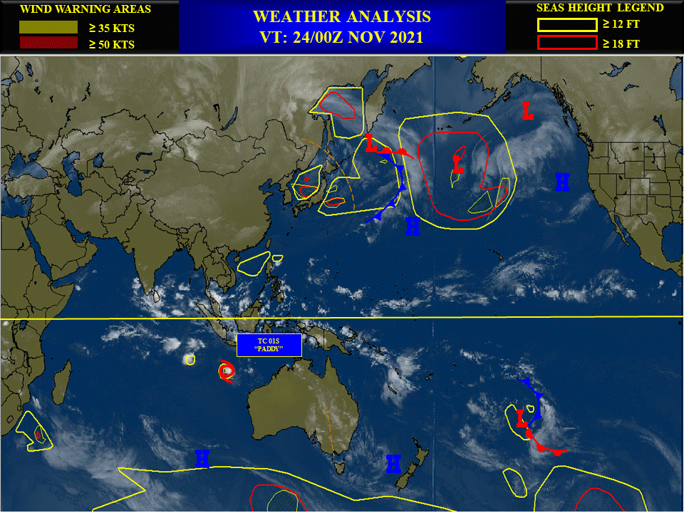 TC 01S(PADDY) slowly moving westward/ Invest 91S now on the map, 24/03utc